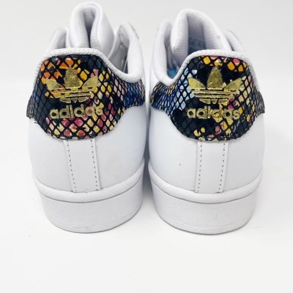 SOLD ADIDAS Superstar Snakeskin Cloud White Multi Color - Picture 6 of 15
